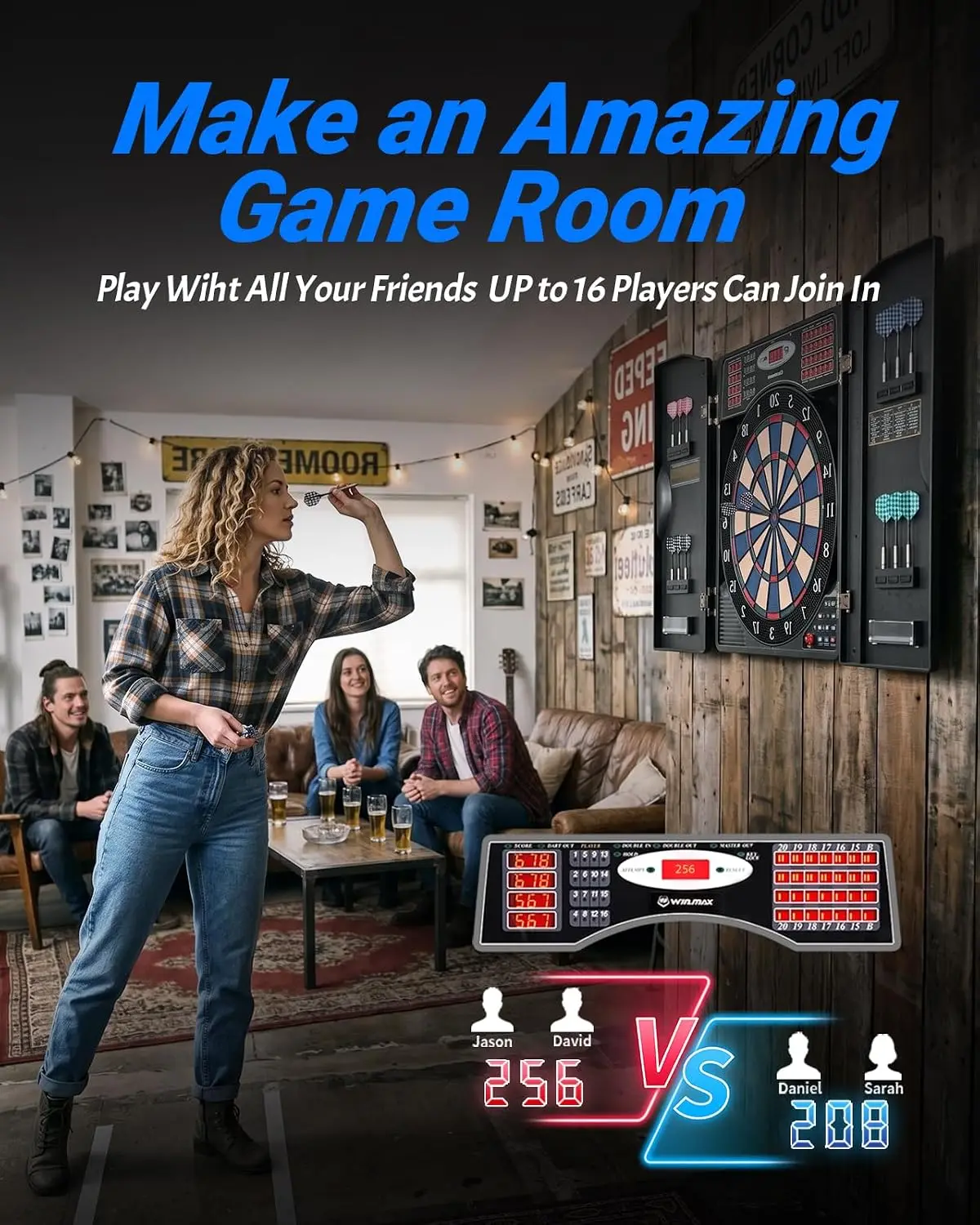 Electronic Dart Board Cabinet  - Electronic Dartboard Cabinet recension och pris