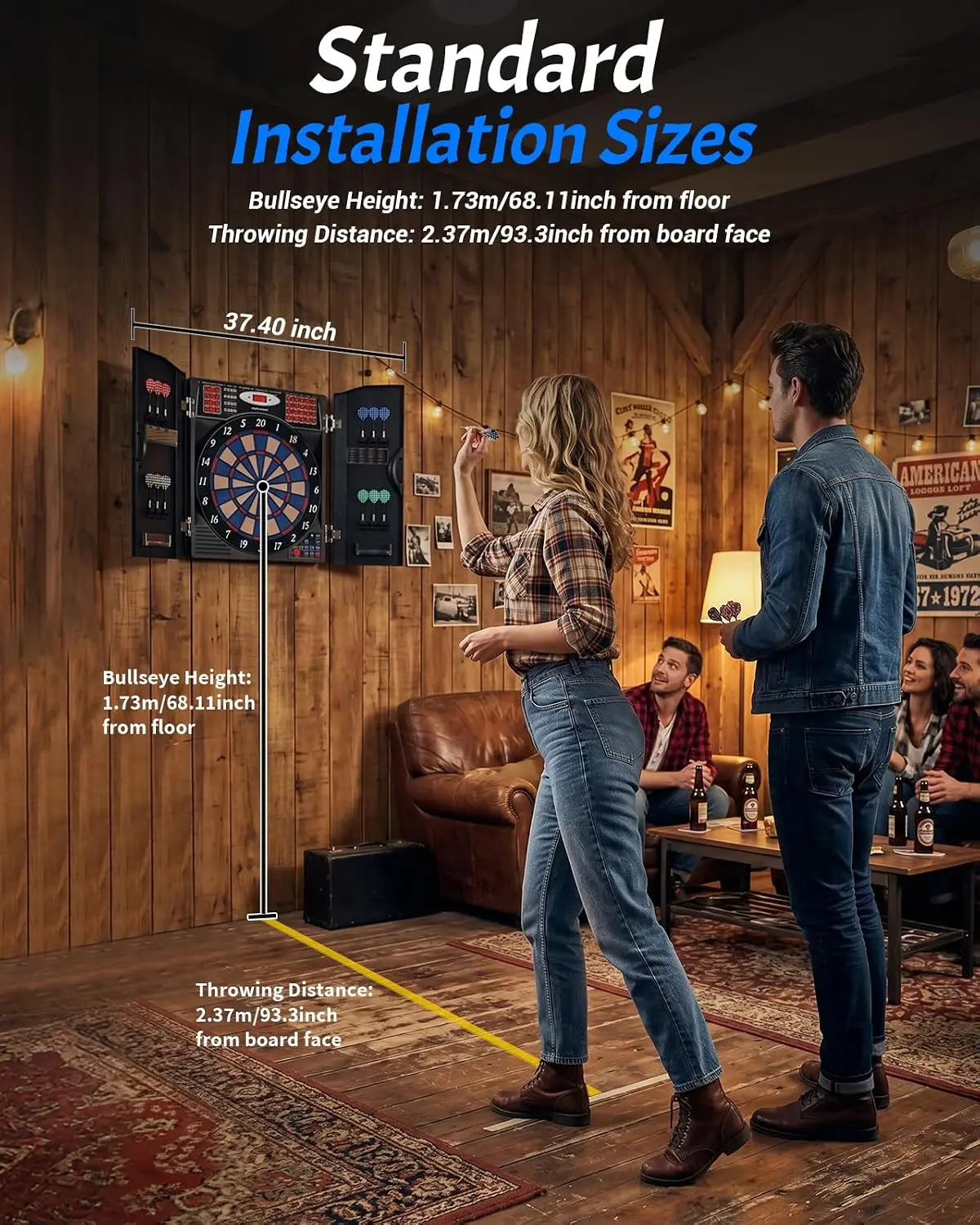 Electronic Dart Board Cabinet  - Electronic Dartboard Cabinet recension och pris