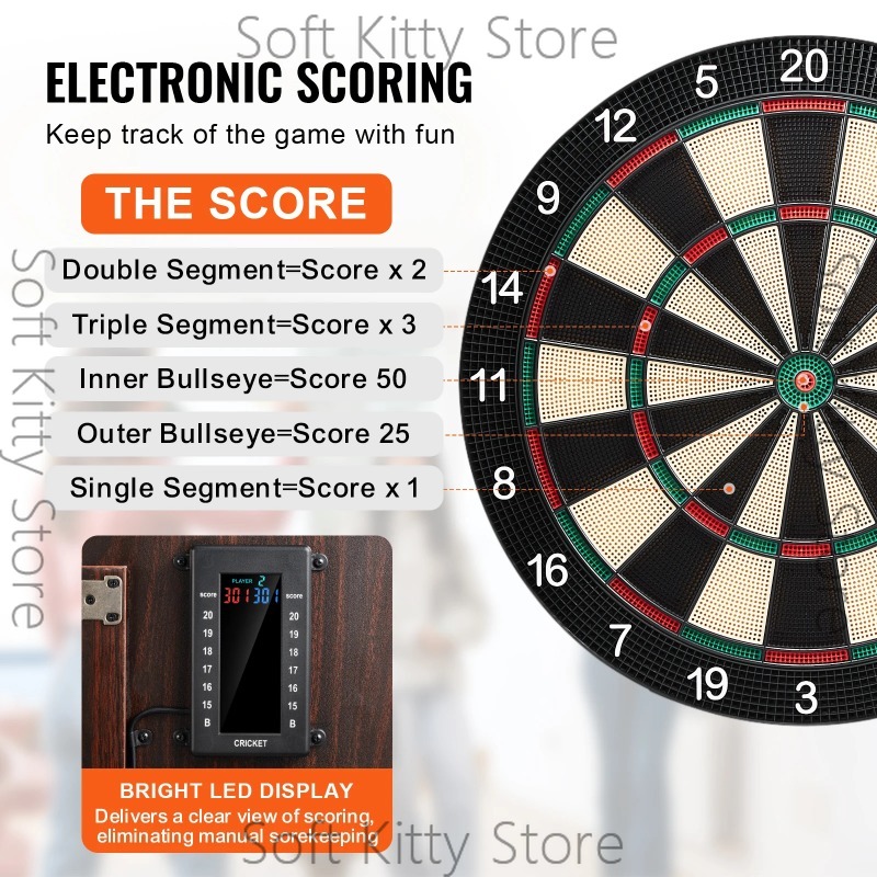 Dartboard and Cabinet Set Hide - Electronic Dartboard Cabinet recension och pris