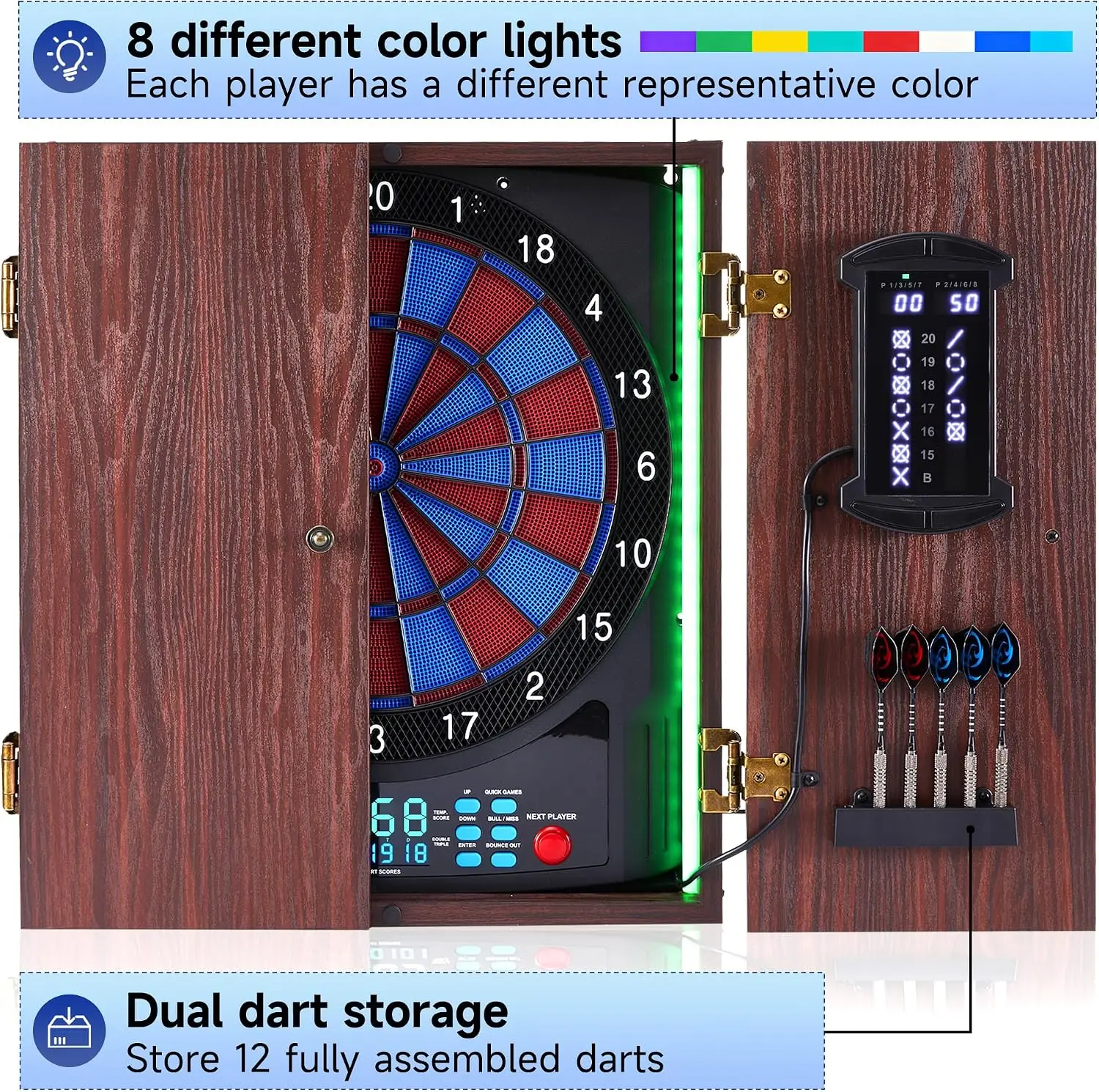 Electronic Dartboard Cabinet S - Electronic Dartboard Cabinet recension och pris