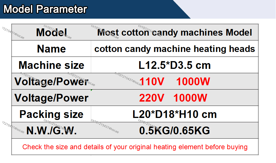 Heat Head for Cotton Candy Mac - Candy Floss Machine recension och pris