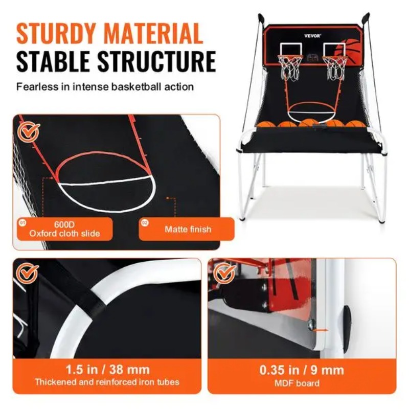 【Hot Item】Foldable Basketball  - Arcade Games & Vending Co recension och pris