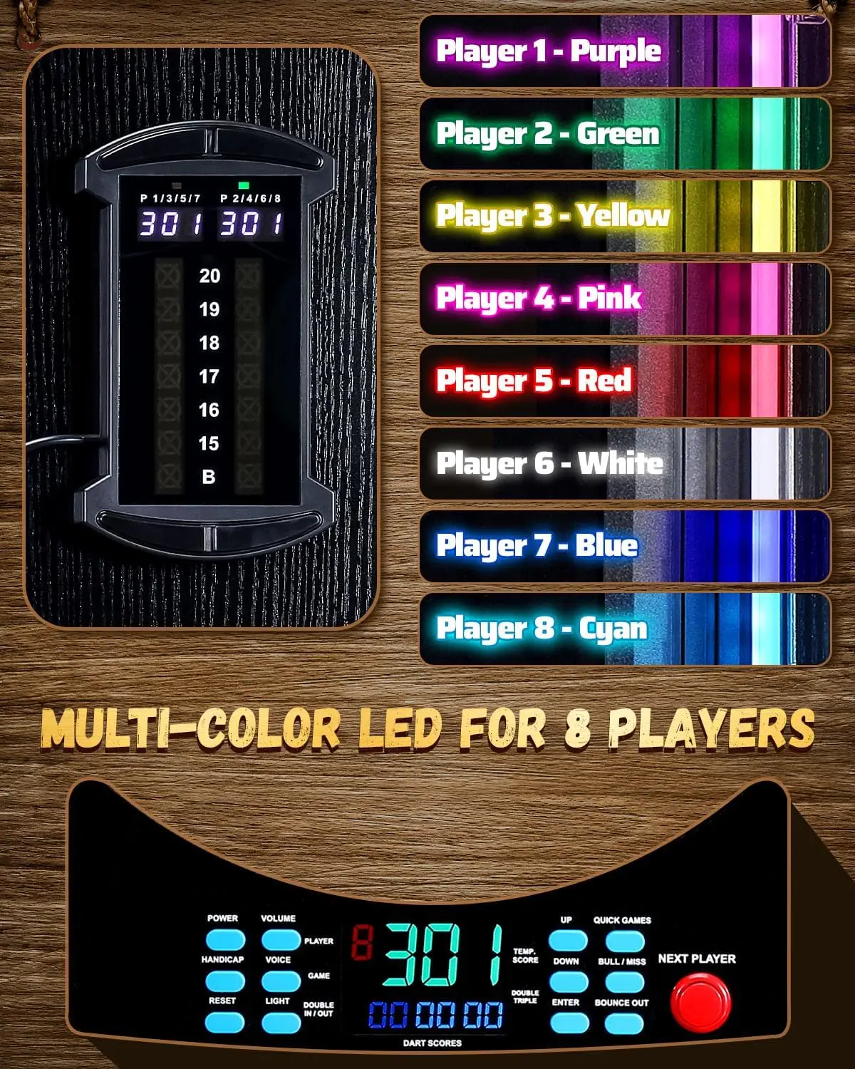 Electronic Dart Board, Electri - Electronic Dartboard Cabinet recension och pris