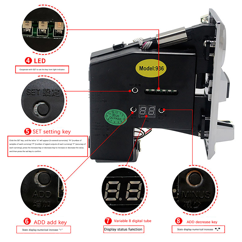 1Pc 616 Multi Coin Slot Accept - Arcade Game Vending Machine recension och pris