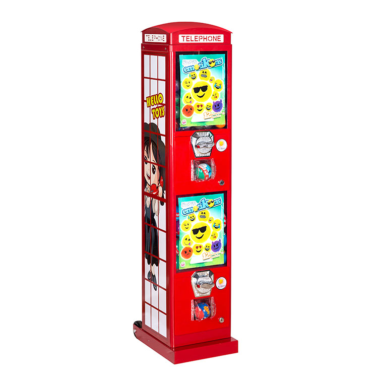 *Red Phone Booth Design Metal  - Candy Vending Machine recension och pris