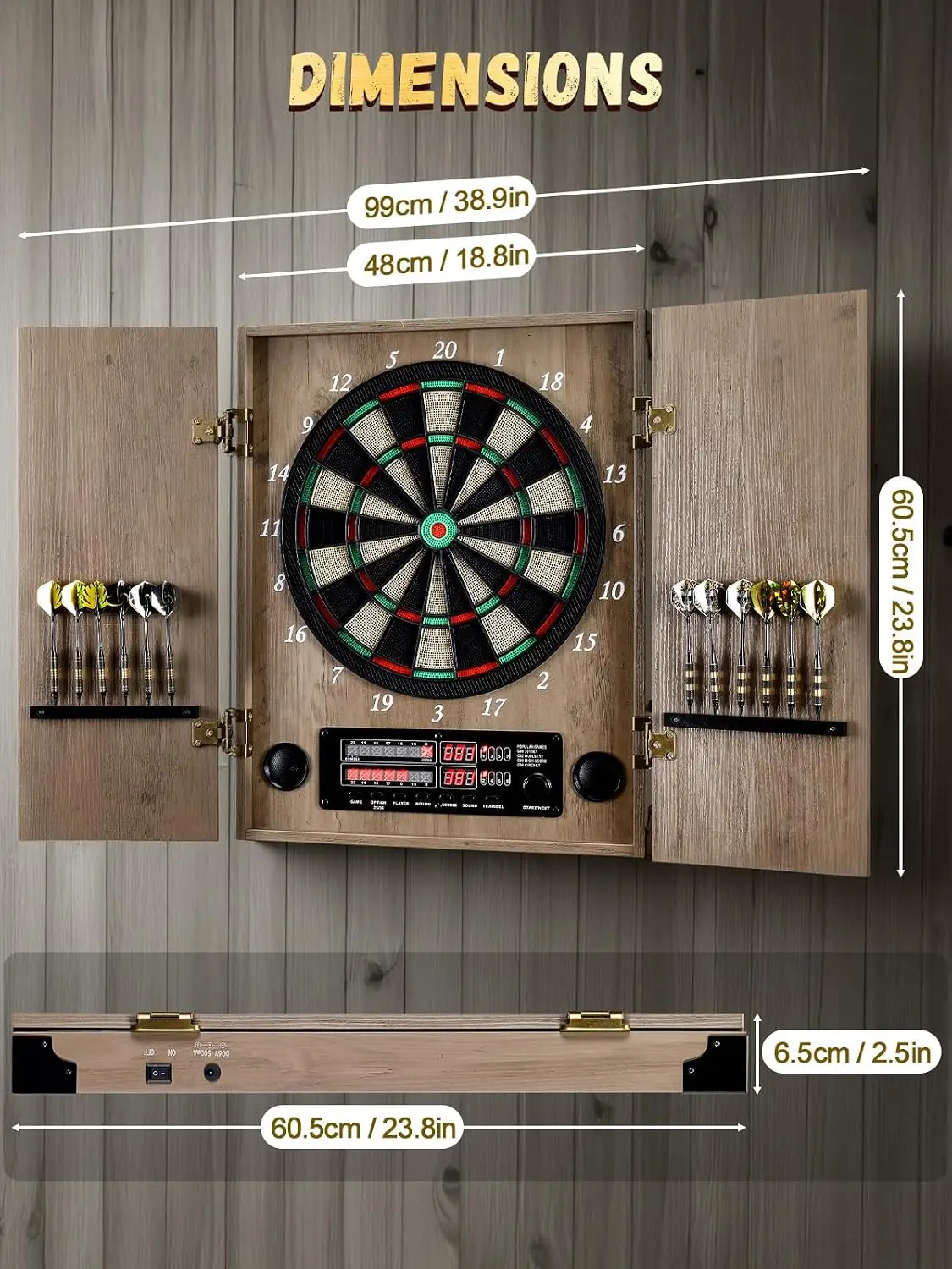 Electronic Dart Board, Decorat - Electronic Dartboard Cabinet recension och pris